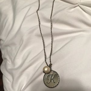 John Wind initial necklace